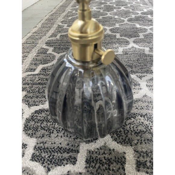 Sconce Tulip Shaped Smoked Colored Glass Shade Hard Wired Light Lamp - Picture 3 of 16